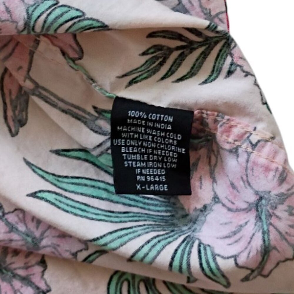 Massive Shirt Hawaiian Flamingo Cotton Short Sleeve Button Down XL - Picture 8 of 9